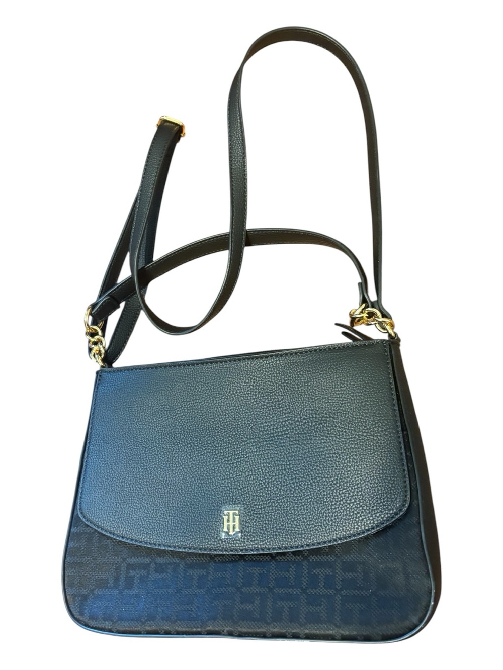 Tommy Hilfiger Black Pebbled faux Leather Crossbody/shoulder bag NWOT